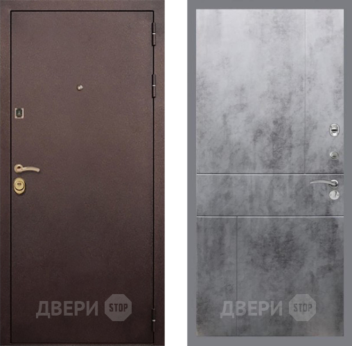 Входная металлическая Дверь Рекс (REX) Лайт 3К FL-290 Бетон темный в Павловском Посаде