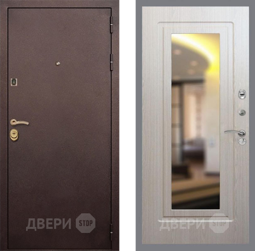 Входная металлическая Дверь Рекс (REX) Лайт 3К FLZ-120 Беленый дуб в Павловском Посаде
