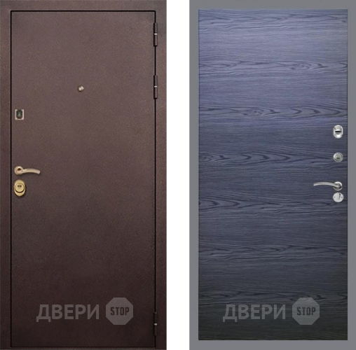 Входная металлическая Дверь Рекс (REX) Лайт 3К GL Дуб тангенальный черный в Павловском Посаде
