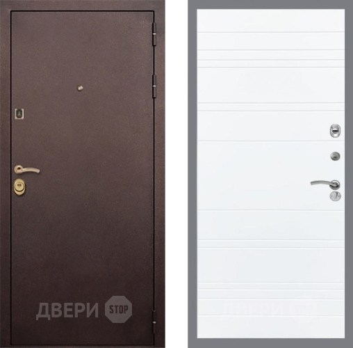 Входная металлическая Дверь Рекс (REX) Лайт 3К Line Силк Сноу в Павловском Посаде