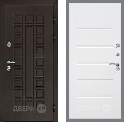 Входная металлическая Дверь Рекс (REX) Сенатор 3К Сити Белый ясень в Павловском Посаде