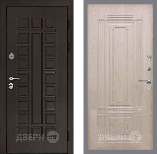 Входная металлическая Дверь Рекс (REX) Сенатор 3К FL-2 Беленый дуб в Павловском Посаде