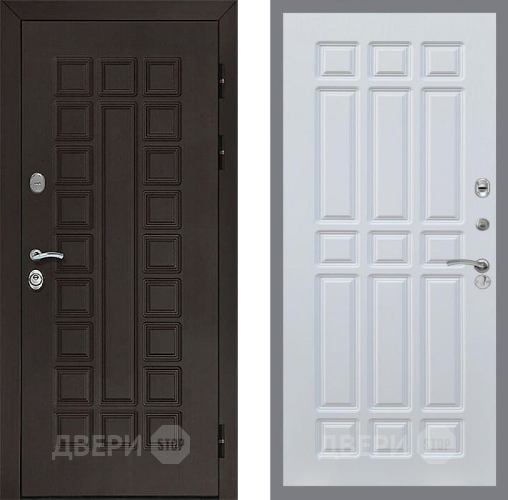Входная металлическая Дверь Рекс (REX) Сенатор 3К FL-33 Белый ясень в Павловском Посаде