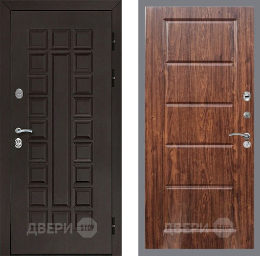 Входная металлическая Дверь Рекс (REX) Сенатор 3К FL-39 орех тисненый в Павловском Посаде