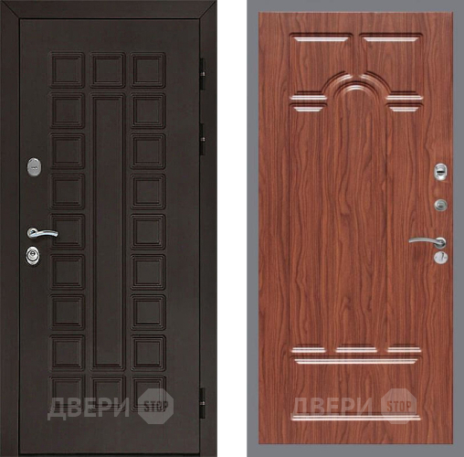 Входная металлическая Дверь Рекс (REX) Сенатор 3К FL-58 орех тисненый в Павловском Посаде