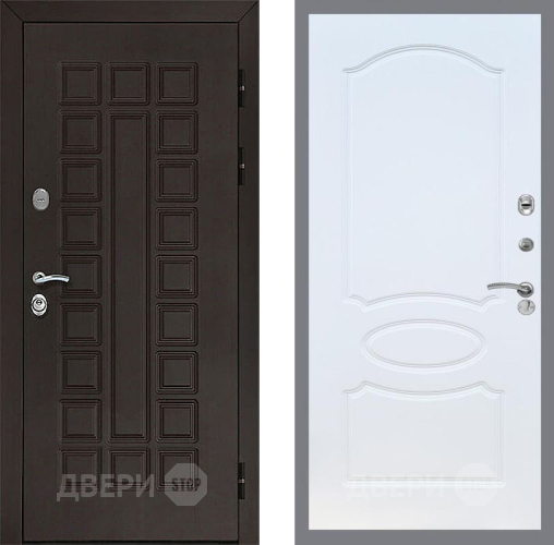 Входная металлическая Дверь Рекс (REX) Сенатор 3К FL-128 Белый ясень в Павловском Посаде