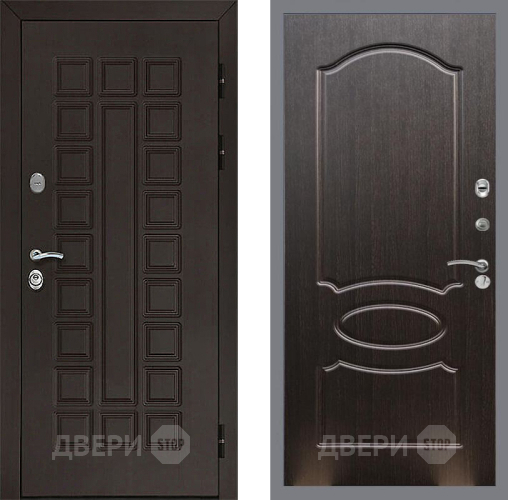 Входная металлическая Дверь Рекс (REX) Сенатор 3К FL-128 Венге светлый в Павловском Посаде