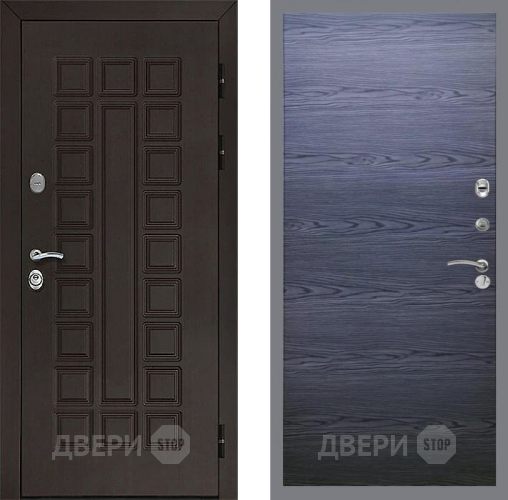 Входная металлическая Дверь Рекс (REX) Сенатор 3К GL Дуб тангенальный черный в Павловском Посаде