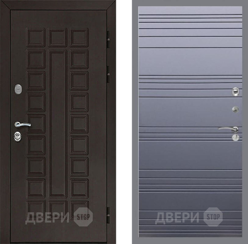 Входная металлическая Дверь Рекс (REX) Сенатор 3К Line Силк титан в Павловском Посаде