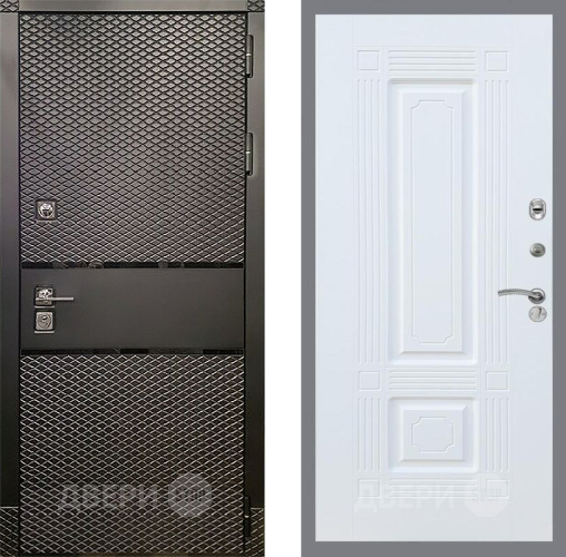 Входная металлическая Дверь Рекс (REX) 15 Черный Кварц FL-2 Силк Сноу в Павловском Посаде
