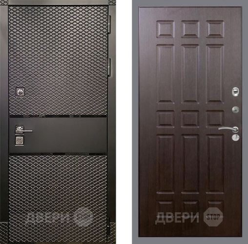 Входная металлическая Дверь Рекс (REX) 15 Черный Кварц FL-33 Венге в Павловском Посаде