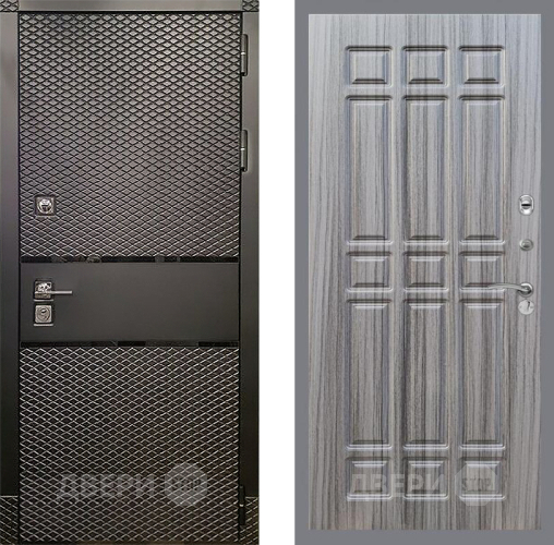 Входная металлическая Дверь Рекс (REX) 15 Черный Кварц FL-33 Сандал грей в Павловском Посаде