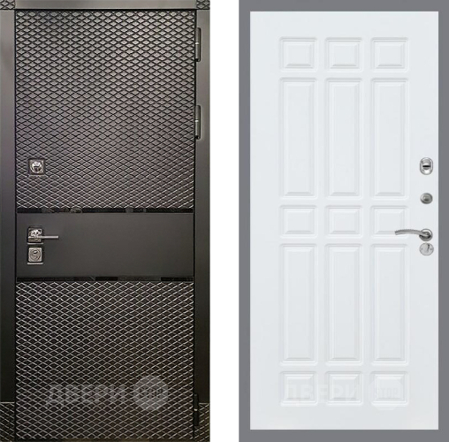Входная металлическая Дверь Рекс (REX) 15 Черный Кварц FL-33 Силк Сноу в Павловском Посаде