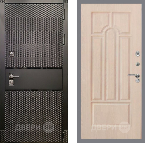 Входная металлическая Дверь Рекс (REX) 15 Черный Кварц FL-58 Беленый дуб в Павловском Посаде