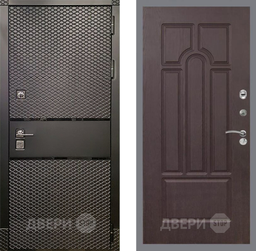 Входная металлическая Дверь Рекс (REX) 15 Черный Кварц FL-58 Венге в Павловском Посаде