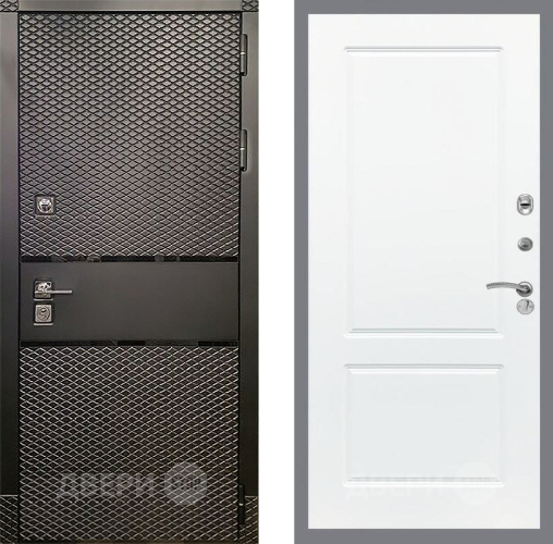 Входная металлическая Дверь Рекс (REX) 15 Черный Кварц FL-117 Силк Сноу в Павловском Посаде