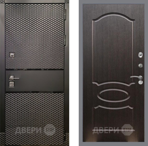 Входная металлическая Дверь Рекс (REX) 15 Черный Кварц FL-128 Венге светлый в Павловском Посаде