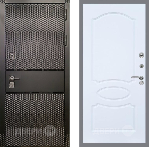 Входная металлическая Дверь Рекс (REX) 15 Черный Кварц FL-128 Силк Сноу в Павловском Посаде