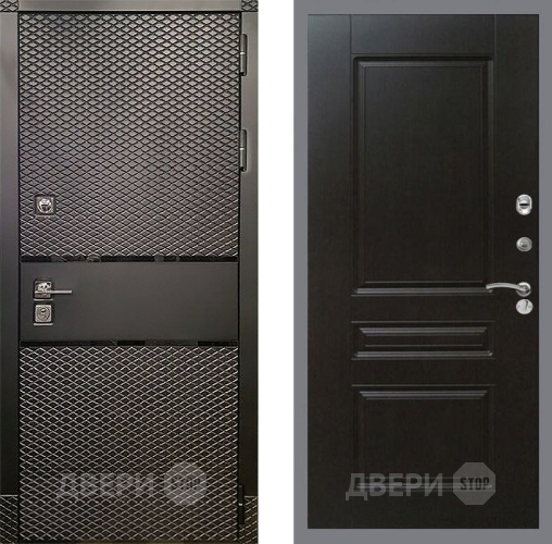 Входная металлическая Дверь Рекс (REX) 15 Черный Кварц FL-243 Венге в Павловском Посаде