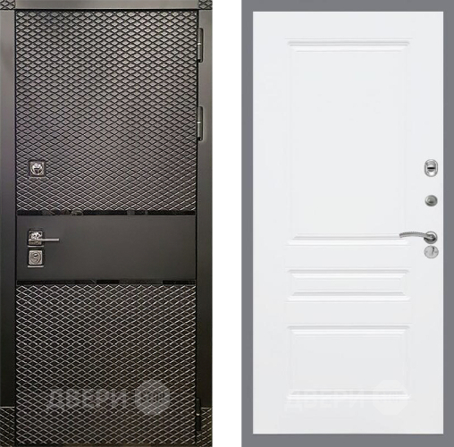 Входная металлическая Дверь Рекс (REX) 15 Черный Кварц FL-243 Силк Сноу в Павловском Посаде
