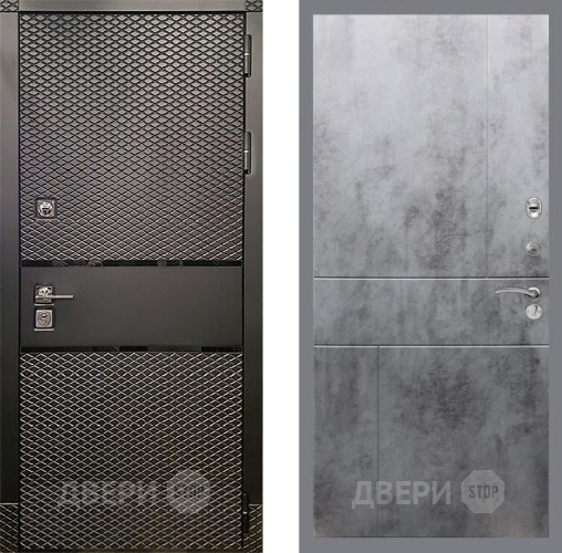 Входная металлическая Дверь Рекс (REX) 15 Черный Кварц FL-290 Бетон темный в Павловском Посаде
