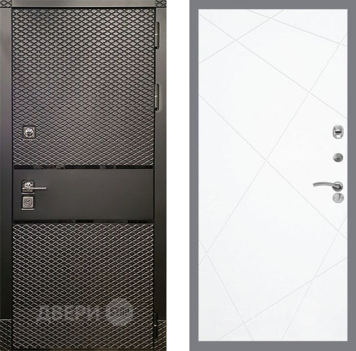 Входная металлическая Дверь Рекс (REX) 15 Черный Кварц FL-291 Силк Сноу в Павловском Посаде