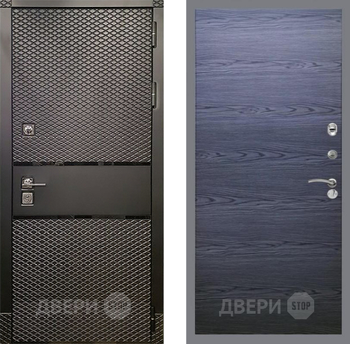 Входная металлическая Дверь Рекс (REX) 15 Черный Кварц GL Дуб тангенальный черный в Павловском Посаде