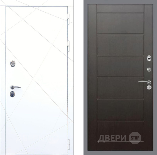 Входная металлическая Дверь Рекс (REX) 13 Силк Сноу Сити Венге в Павловском Посаде