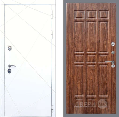 Входная металлическая Дверь Рекс (REX) 13 Силк Сноу FL-33 орех тисненый в Павловском Посаде