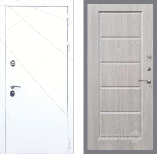 Входная металлическая Дверь Рекс (REX) 13 Силк Сноу FL-39 Беленый дуб в Павловском Посаде