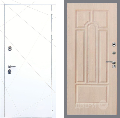 Входная металлическая Дверь Рекс (REX) 13 Силк Сноу FL-58 Беленый дуб в Павловском Посаде
