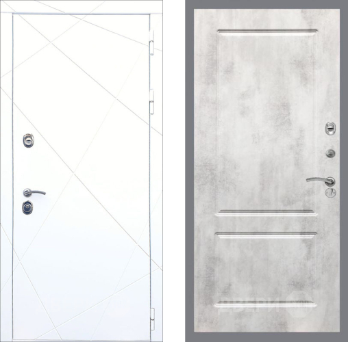 Входная металлическая Дверь Рекс (REX) 13 Силк Сноу FL-117 Бетон светлый в Павловском Посаде