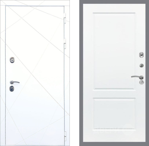 Входная металлическая Дверь Рекс (REX) 13 Силк Сноу FL-117 Силк Сноу в Павловском Посаде