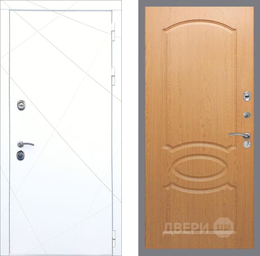 Входная металлическая Дверь Рекс (REX) 13 Силк Сноу FL-128 Дуб в Павловском Посаде