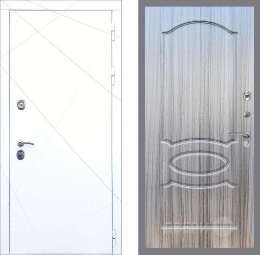 Входная металлическая Дверь Рекс (REX) 13 Силк Сноу FL-128 Сандал грей в Павловском Посаде