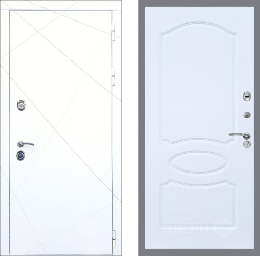 Входная металлическая Дверь Рекс (REX) 13 Силк Сноу FL-128 Силк Сноу в Павловском Посаде