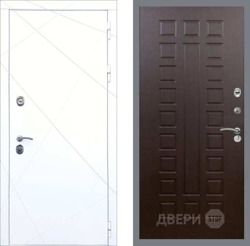 Входная металлическая Дверь Рекс (REX) 13 Силк Сноу FL-183 Венге в Павловском Посаде