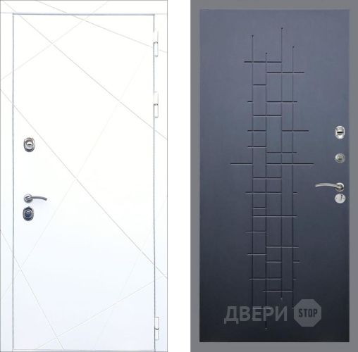 Входная металлическая Дверь Рекс (REX) 13 Силк Сноу FL-289 Ясень черный в Павловском Посаде