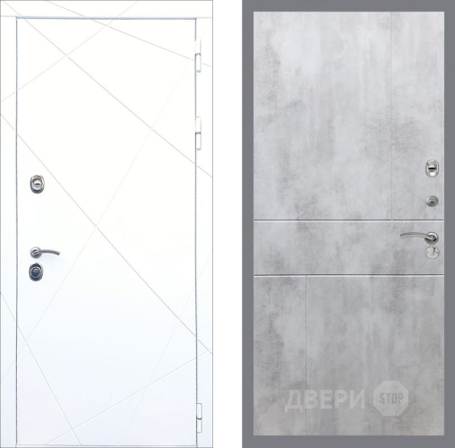 Входная металлическая Дверь Рекс (REX) 13 Силк Сноу FL-290 Бетон светлый в Павловском Посаде