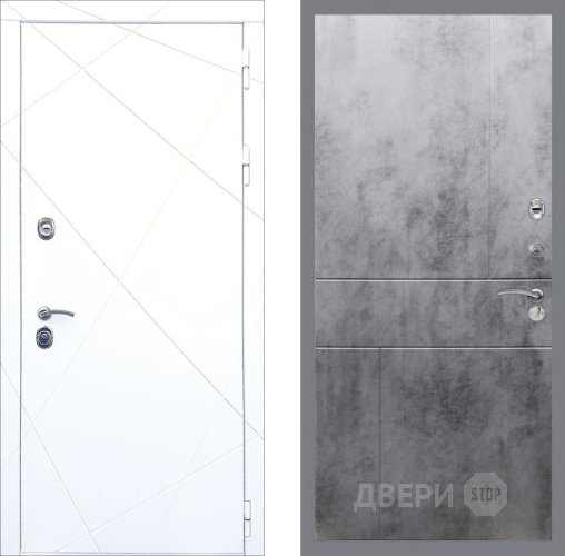Входная металлическая Дверь Рекс (REX) 13 Силк Сноу FL-290 Бетон темный в Павловском Посаде