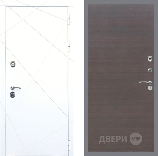 Входная металлическая Дверь Рекс (REX) 13 Силк Сноу GL венге поперечный в Павловском Посаде
