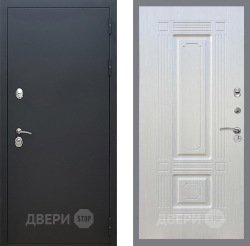 Входная металлическая Дверь Рекс (REX) 5 Черный Муар FL-2 Лиственница беж в Павловском Посаде