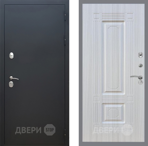 Входная металлическая Дверь Рекс (REX) 5 Черный Муар FL-2 Сандал белый в Павловском Посаде