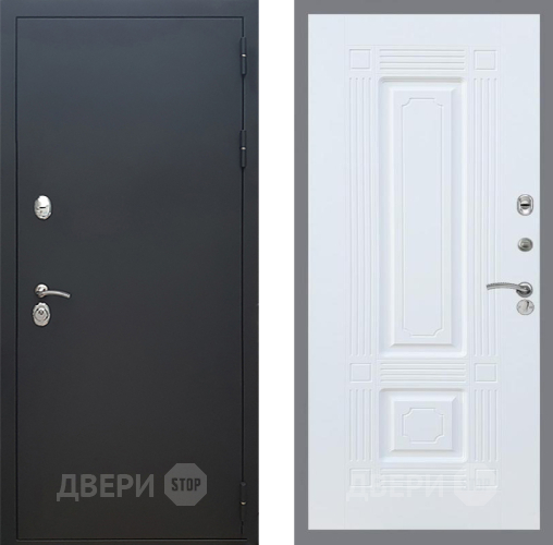 Входная металлическая Дверь Рекс (REX) 5 Черный Муар FL-2 Силк Сноу в Павловском Посаде