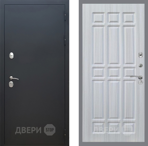 Входная металлическая Дверь Рекс (REX) 5 Черный Муар FL-33 Сандал белый в Павловском Посаде