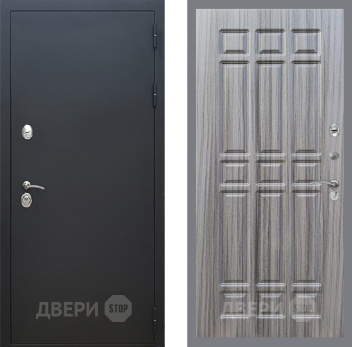 Входная металлическая Дверь Рекс (REX) 5 Черный Муар FL-33 Сандал грей в Павловском Посаде