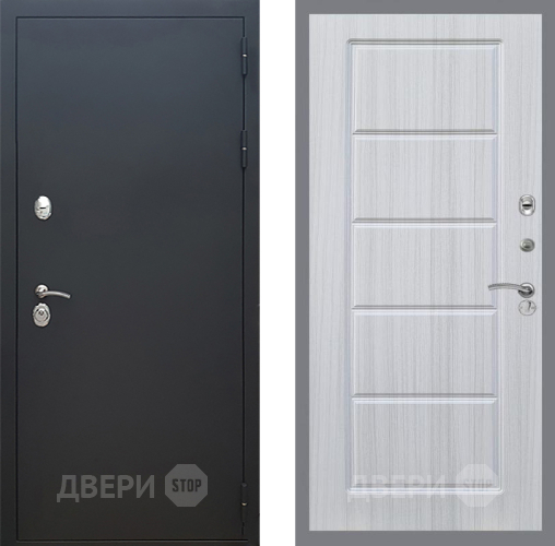 Входная металлическая Дверь Рекс (REX) 5 Черный Муар FL-39 Сандал белый в Павловском Посаде
