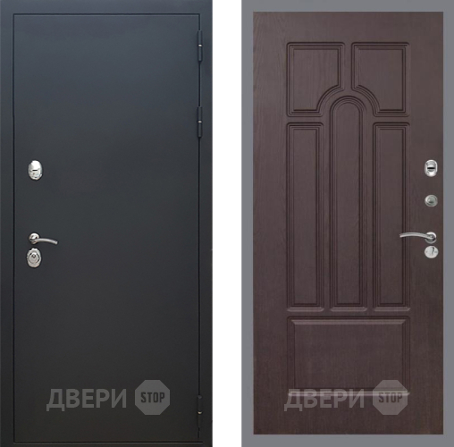Входная металлическая Дверь Рекс (REX) 5 Черный Муар FL-58 Венге в Павловском Посаде