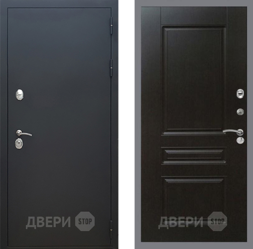 Входная металлическая Дверь Рекс (REX) 5 Черный Муар FL-243 Венге в Павловском Посаде