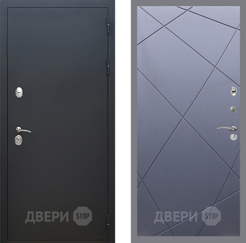 Входная металлическая Дверь Рекс (REX) 5 Черный Муар FL-291 Силк титан в Павловском Посаде